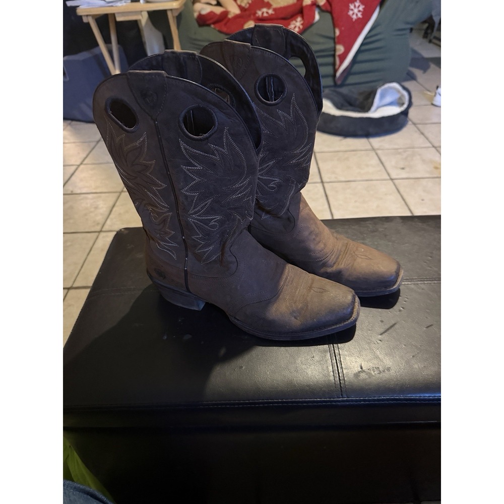 ARIAT MEN'S CIRCUIT STRIKER WEATHERED BROWN PUNCHY TOE COWBOY BOOTS Size 10EE